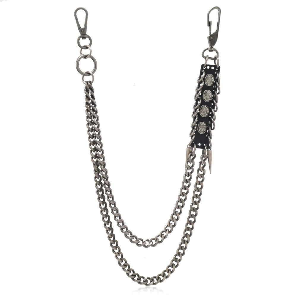 Europe and America s Punk Style Metal pants chain Hip hop Street Dance jeansPendant 251024