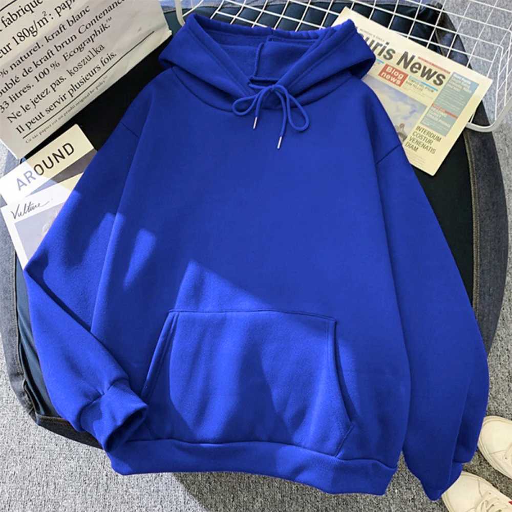 Mens and Womens Solid Color Sweatshirt Pocket Hoodies Sports Fitness Fashionable Casual Pullovers Hoodies Multi Color W251027