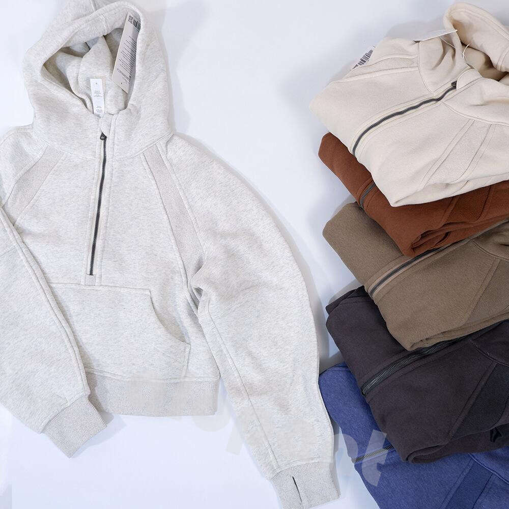 TOP scuba hoodie luluity lemonism Sweatshirt jacket Half Zip Hoodie Jacket Designer yoga set shirt Sport Coat luluity lemonism sets Sweatshirt skirts gym sets