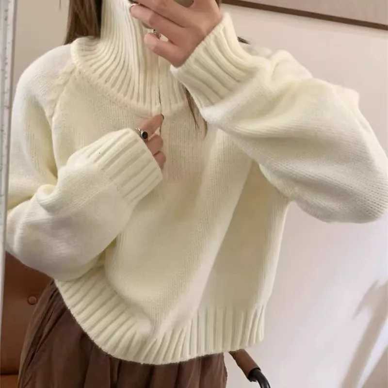Highend halfzipper highneck 100 cashmere sweater for autumn and winter knitted sweaterT251027