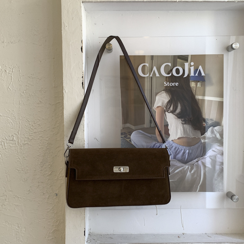 Free shipping designer bag Frosted Baguette Underarm Bag for Women Autumn New High-End Small Square Bag Single Shoulder Crossbody Bag