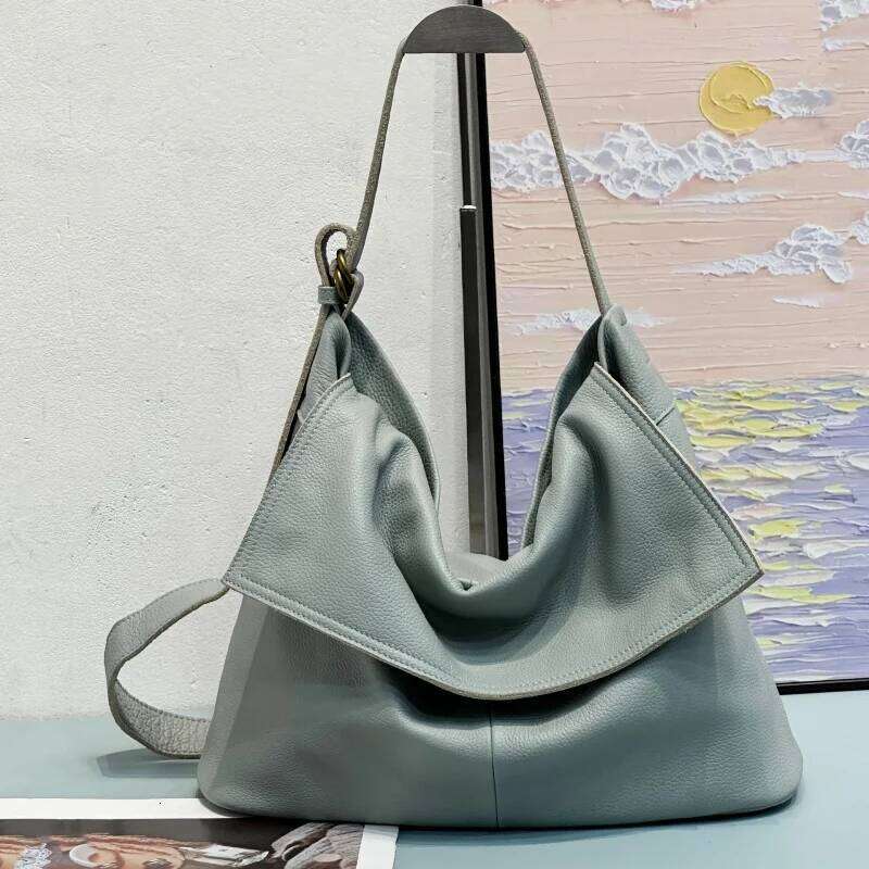 Designer Luxury Arliwwi Genuine Leather Women Bag Chic Large Capacity Tote New Style Big Leisure Soft Messenger Handbags