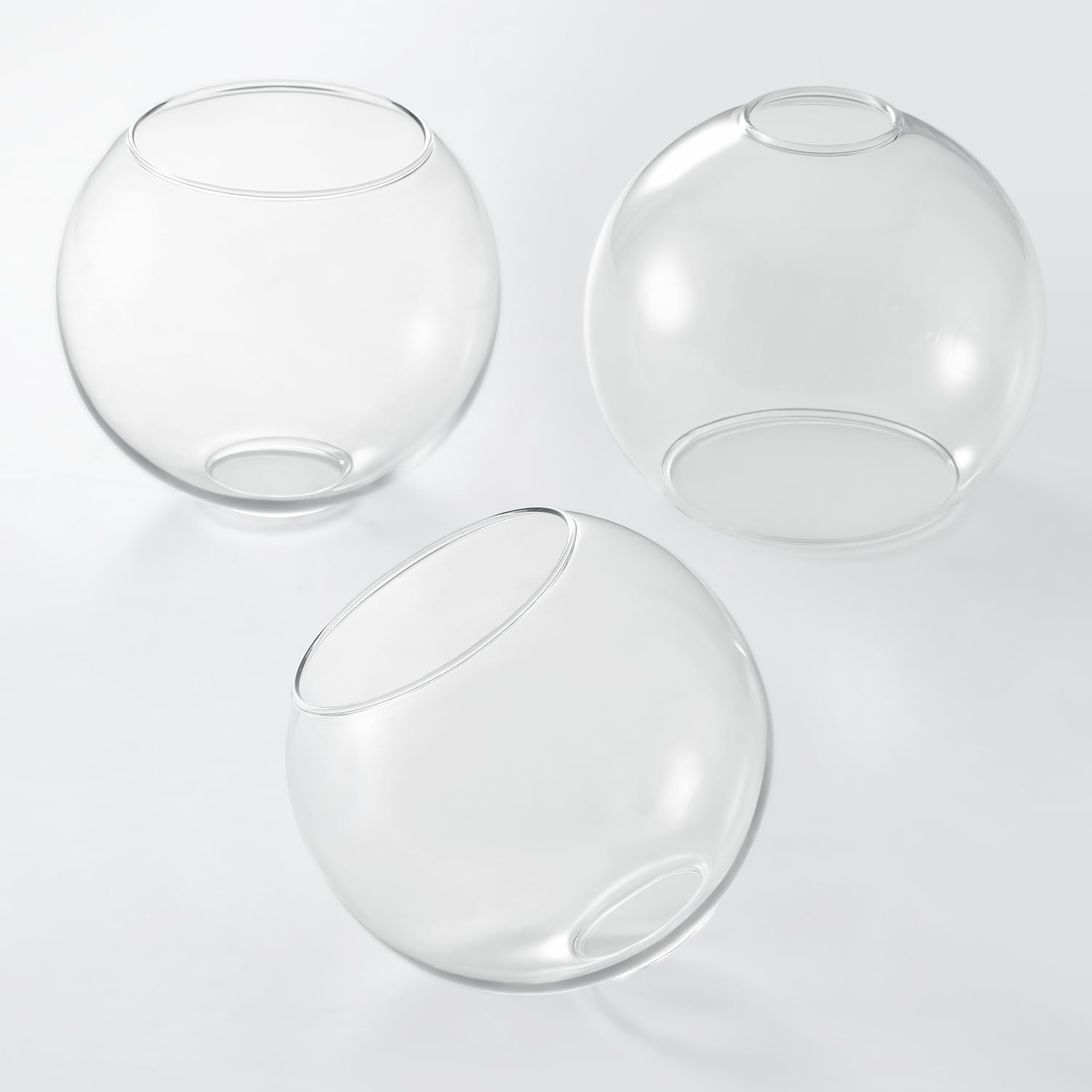 Clear Glass Shade,Replacement Globe & Cover for Lighting Fixture, 6" Diameter, Replacement with 1.65 Inch Fitter for Wall Lamps Chandeliers or Ce