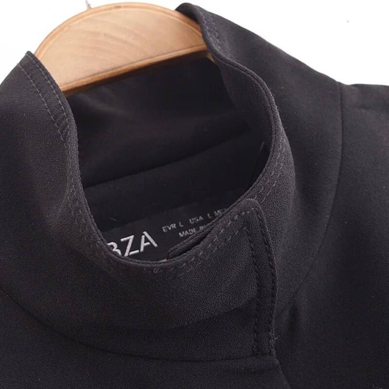 winter jacket women HXAO Black Cropped Cape Women's Autumn Winter Oversized Long Sleeve Short Cloak Outerwear Fashion Casual Elegant Coat