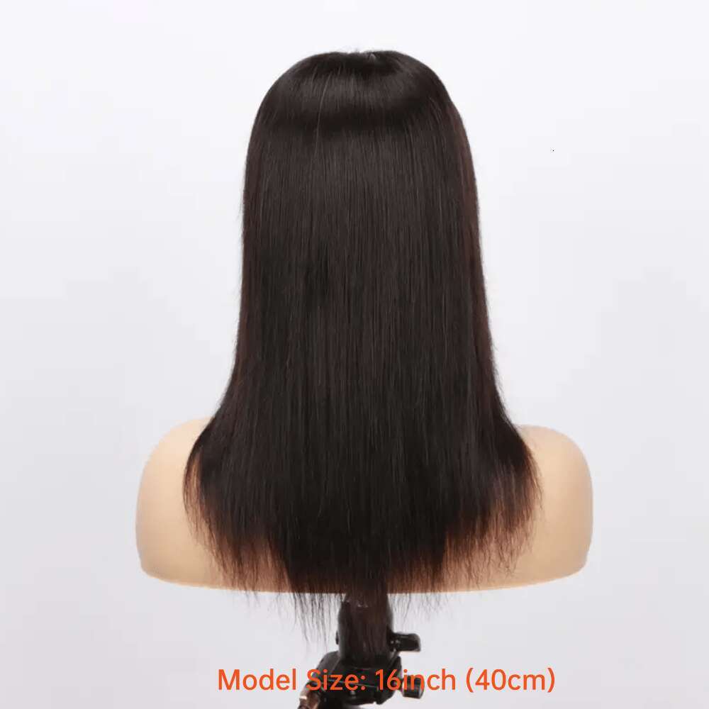 Glueless Wig Lightweight Glueless Human Wig - Natural Look Front With Preplucked Hairline, Ready-To-Wear Straight Hairstyle For Women All Light Beige 