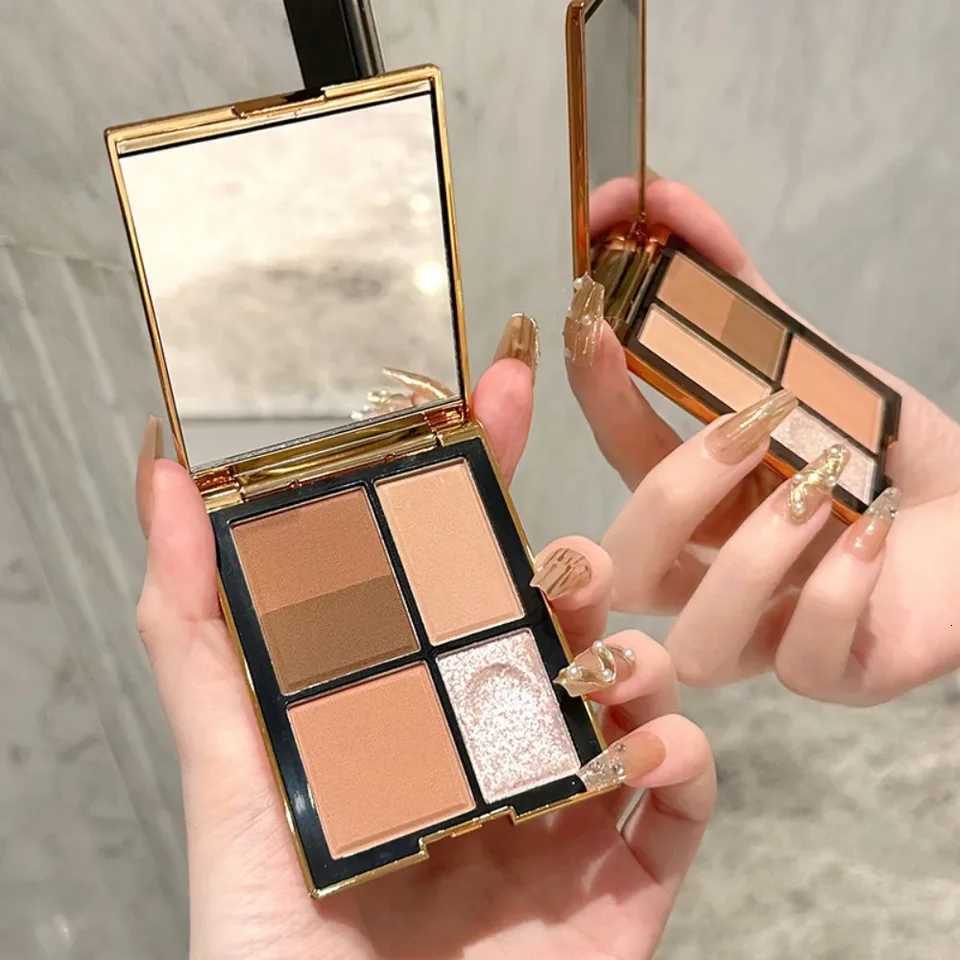 5 Colors Portable Eyeshadow Tray Chocolate Earth Brown Light Sparkle Pearl Matte High Gloss Lightweight PocketFriendly MakeupXJ251027