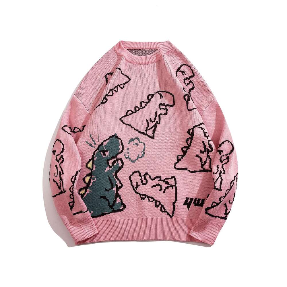 YWFG Unisex Casual Loose Fit - Black With Blue Cloud Round Neck Pullover For & Women, Cozy Fall/Winter Knitwear, Fall Apparel, Playful Graphic Design,