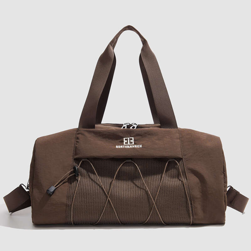 Designer's niche nylon luggage bag - mesh fabric design, multifunctional shoulder straps, ideal choice for gym and travel