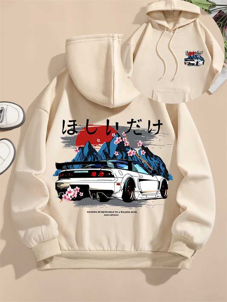 Fashionable Casual Sweatshirts Fashionable Car Pattern Printed Hoodie Suitable for Jogging and Sports Autumn and Winter W251027