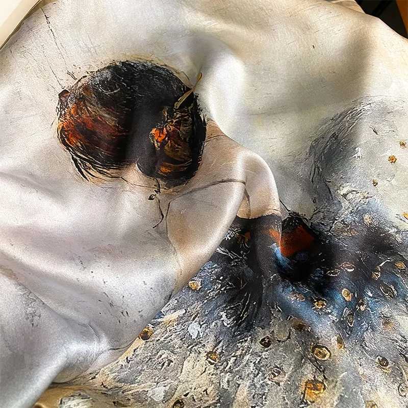 Silk Scarf Wen Mberry Luxury High Quality Square Fashion Print Hair Neckerchi Lady Shawl Wraps Hijab Bandana ScarvesW251027