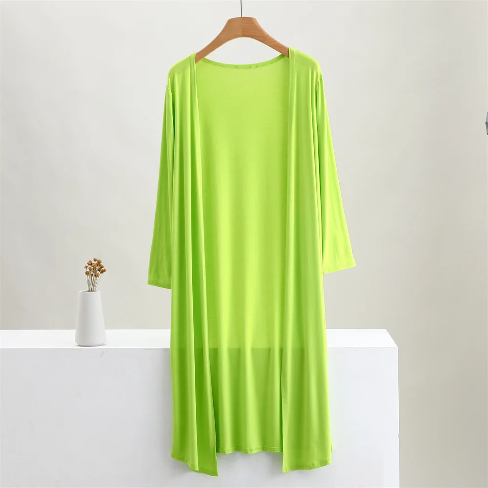 Summer Autumn 12 Colors Women Modal Long Cardigan Female Cotton Sweater Cardigans Long Sleeve Women Casual Coat Ladies Outerwear 251027