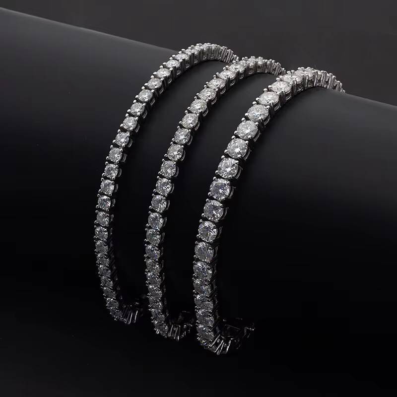 Ready to Ship Past Tester Tennis Bracelets Women 2mm 3mm 4mm 5mm 925 Silver Moissanite Tennis Bracelet