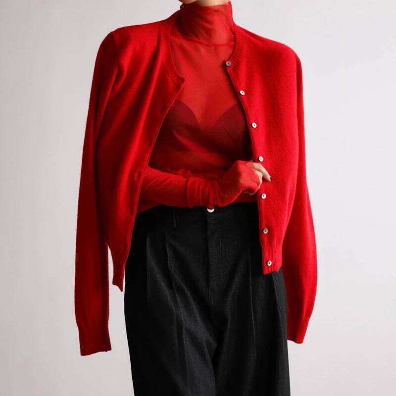 Women's Solid Sweater Cardigan Long Sleeve O Neck Single Breasted Knitted Coat Casual Autumn 2025 Fashion Female Outwear Women Sweater Designer S