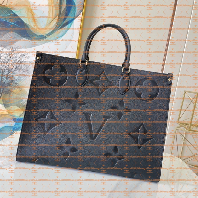 Designer Bags Women Handbags Monograms ONTHEGO GM MM PU Genuine Leather Handbag Purse Tote Bag Shoulder Cross body Female backpack Shopping bag