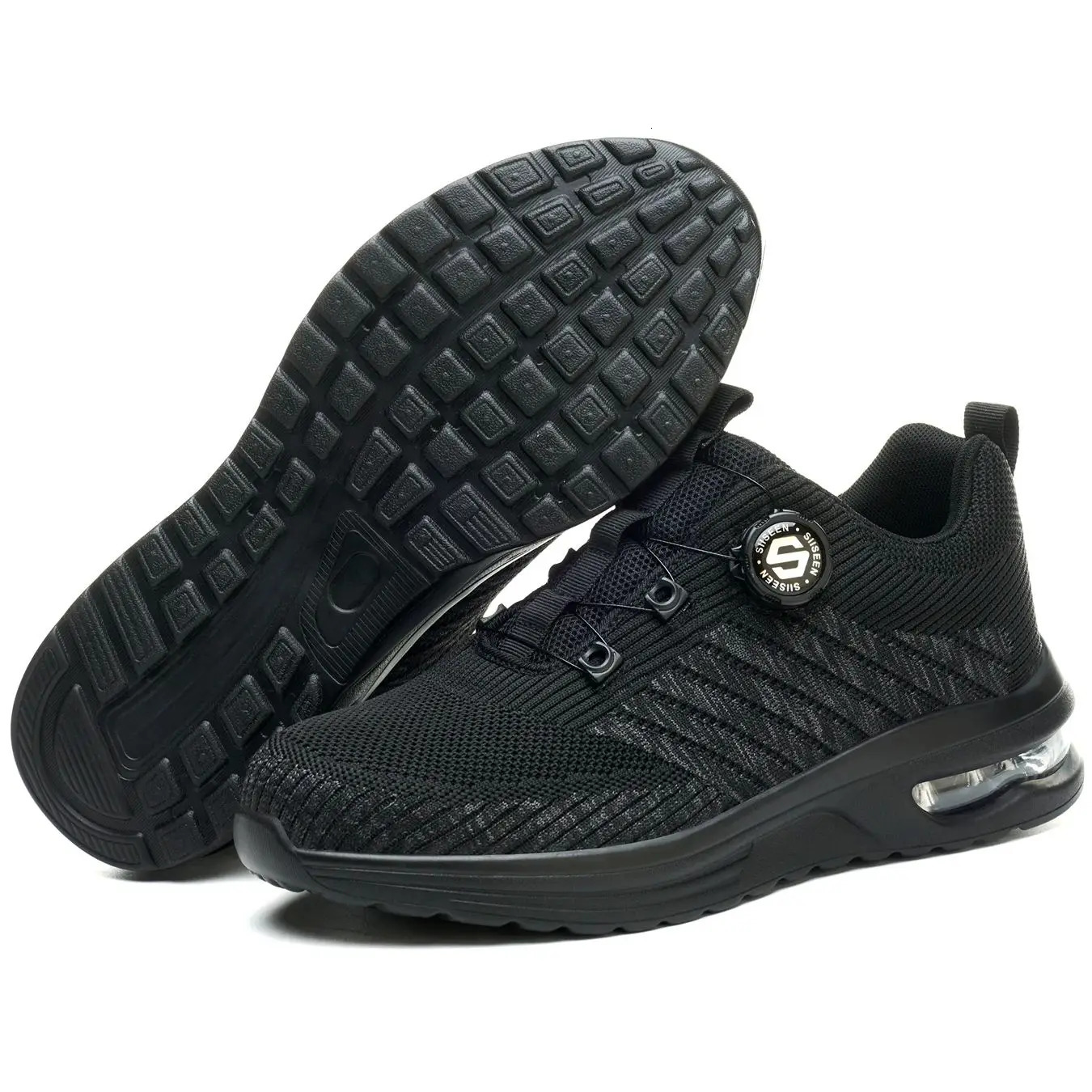 Mens Rotary Buckle Safety Shoes AntiImpact AntiPiercing Lightweight Work Boots Fashion Sporty for Outdoor Pro 251023