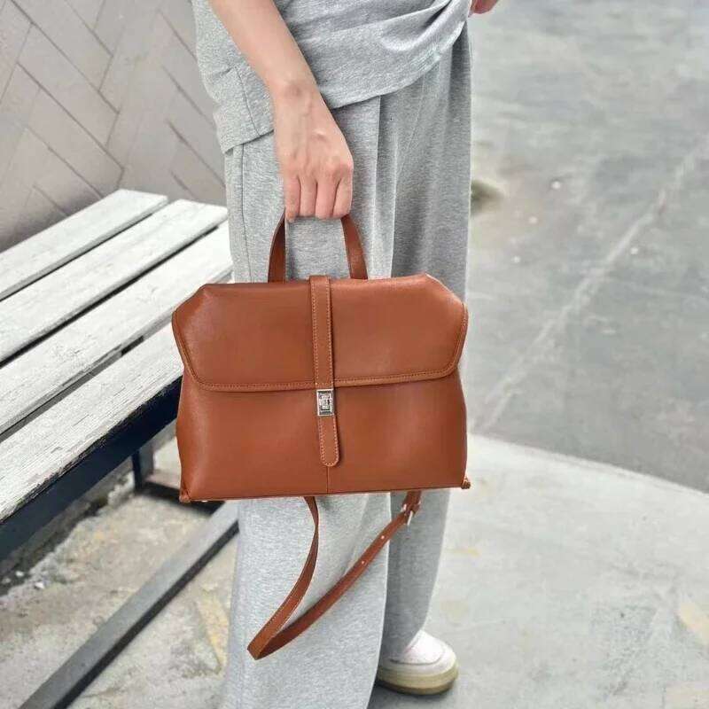 Jonlily Women Genuine Leather Shoulder Female High Capacity Commuter Casual Crossbody Bag Daybag Purse -Kg1677 Suotong1027