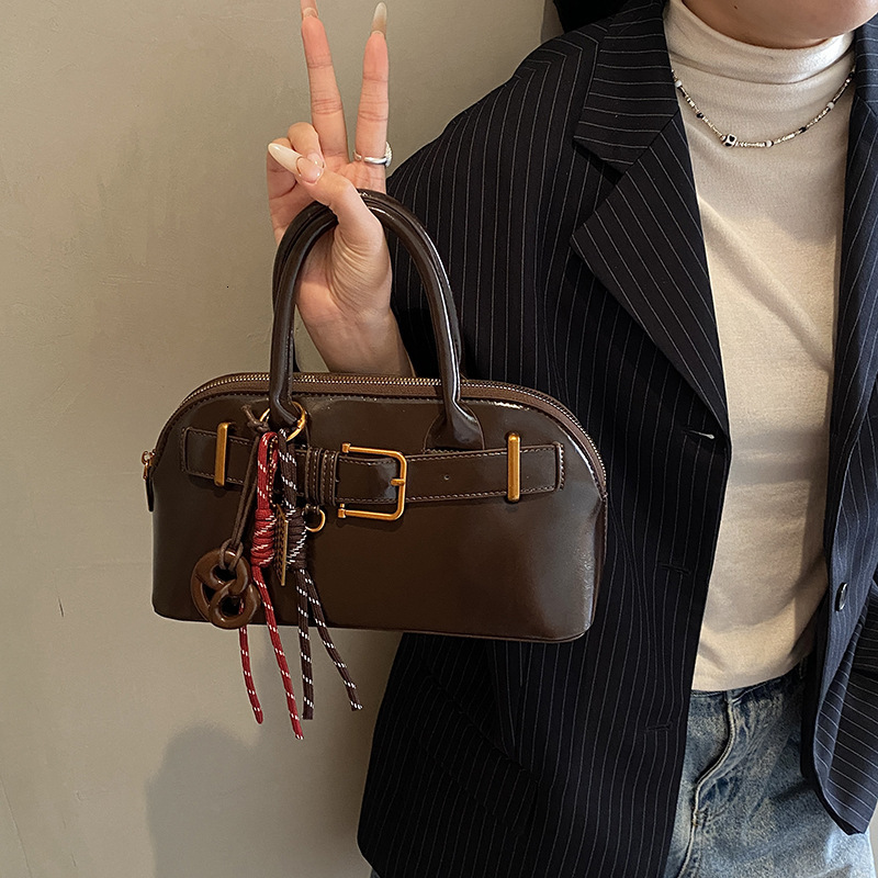 Free shipping designer bag Autumn Winter New Color-Block Shell Bag Women Niche Single Shoulder Handbag Crossbody Tote Small Bag