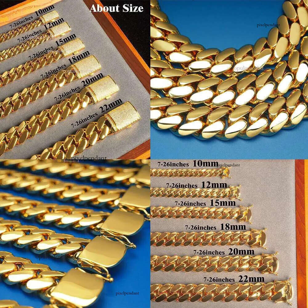 Wholesale Choker Miami Cuban Chain moissanite men necklace 10k 14k Gold cuban k chain fashion jewelry necklaces