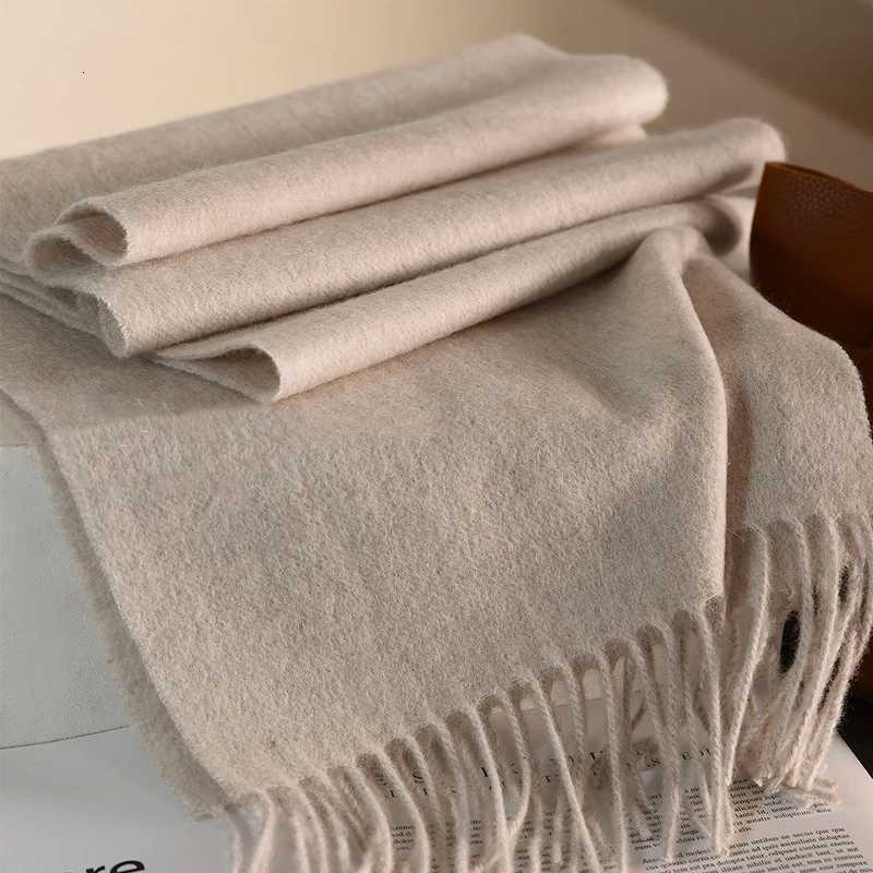 Wool Winter Scarf For Wen Long Warm Cashmere Scarves Hijab Solid Lady Shawl Wrap Fa Pashmina Bandana Scarfs NewW251027