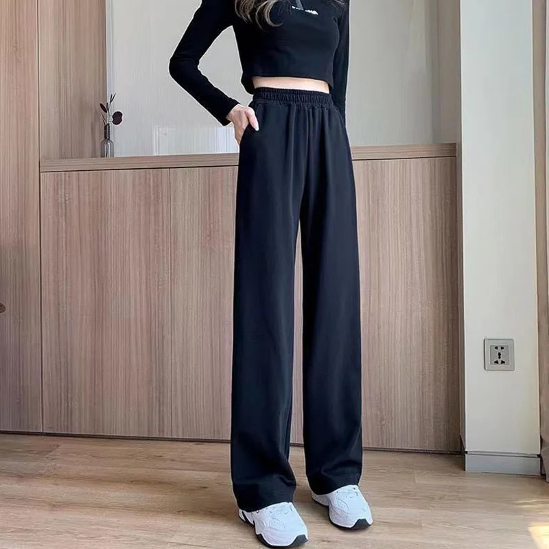 Xpqbb Black Gray Sweatpants for Women Summer Basic Baggy Sports Pants Female Casual Allmatch Joggers Straight Pants 251027