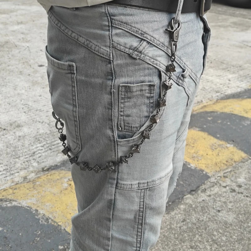 Summer Day Model Snake Body Dice Retro Punk Pants Chain Fashionable Men And Women Ones Waist luxurious Accessories 251024