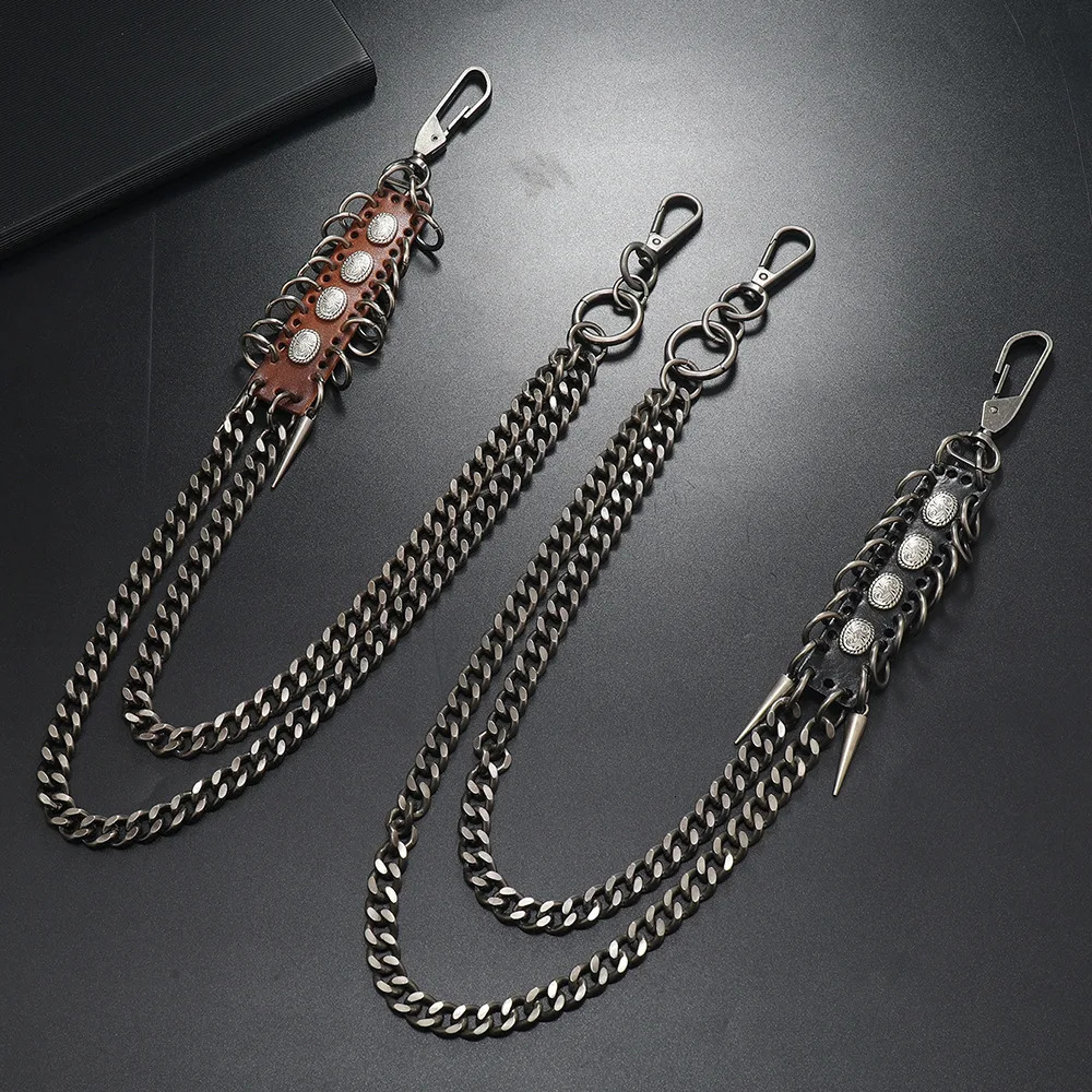 Europe and America s Punk Style Metal pants chain Hip hop Street Dance jeansPendant 251024