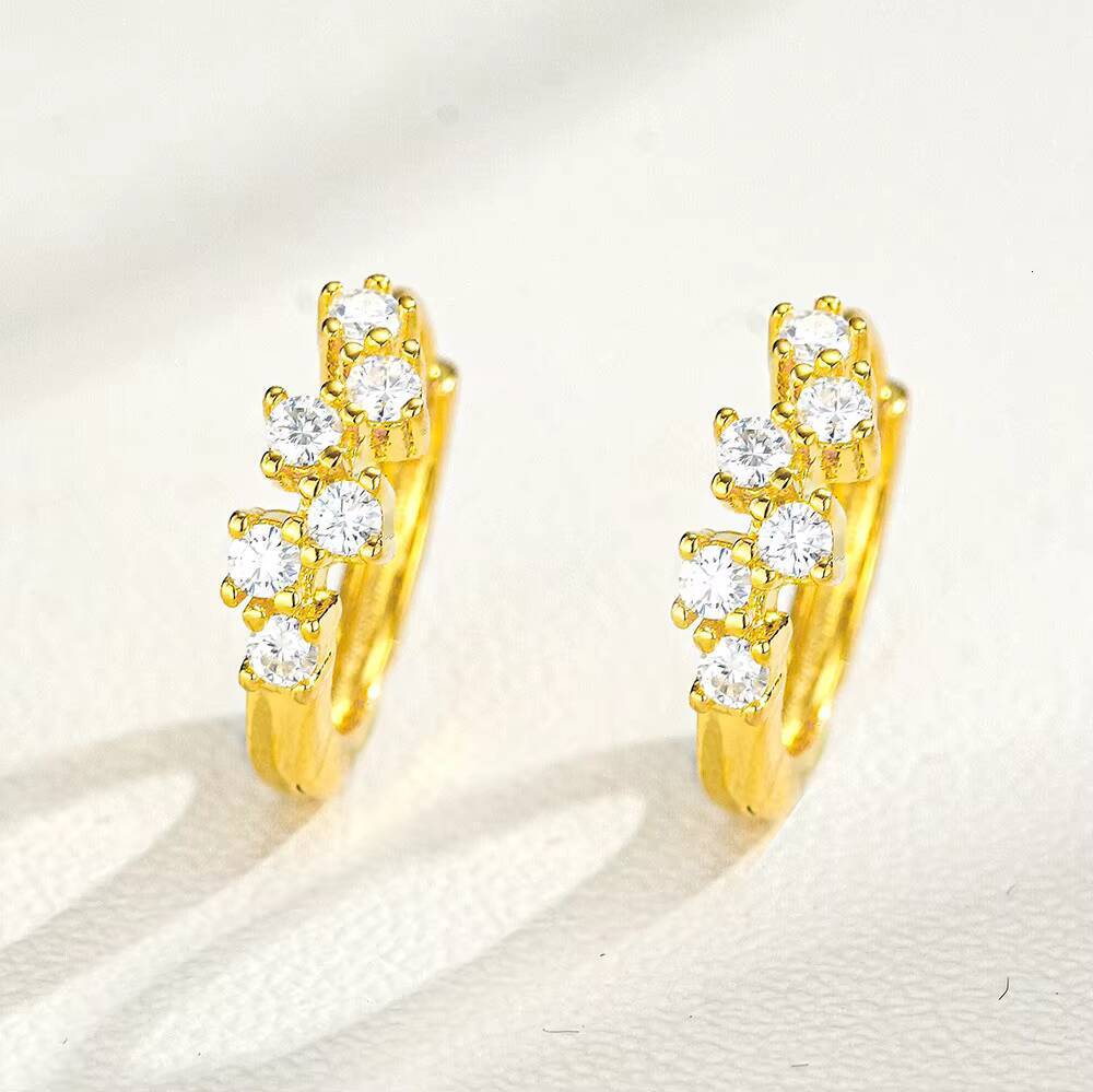 Wholesale Diamond Stud Earrings D Color Moissanite Original 925 Sterling Silver Huggie Hoop Statement Earring for Women