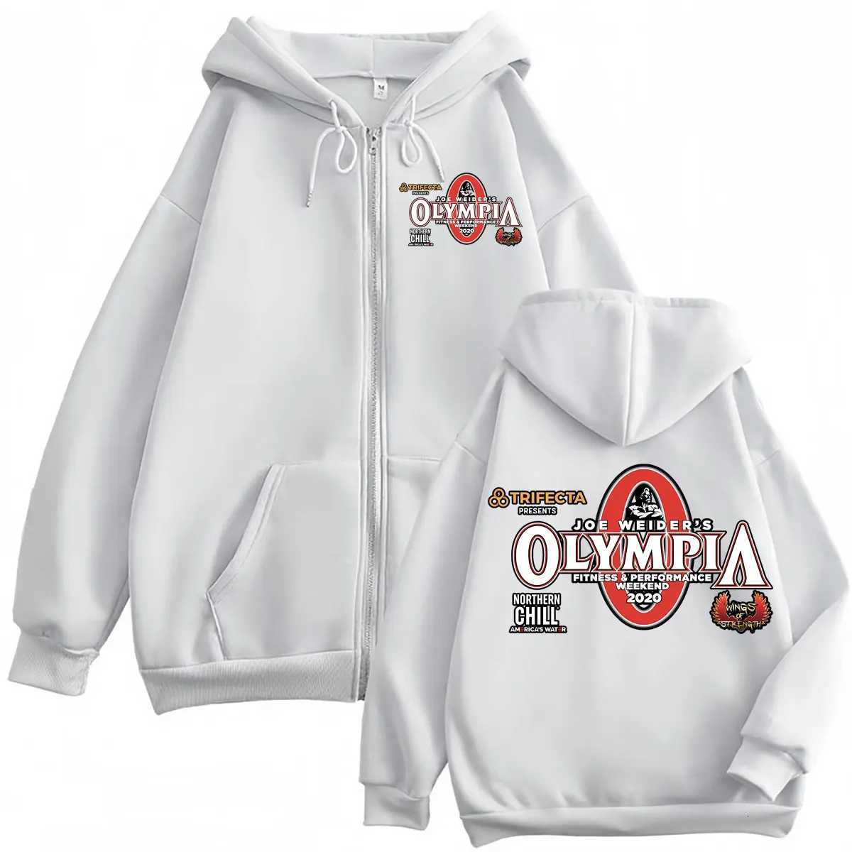 Olympia Gym Fitness Pump Cover Zipper Hoodie Men Women High Quality Zip Up Jacket Coat Autumn Winter Fashion Oversized Pullovers W251027