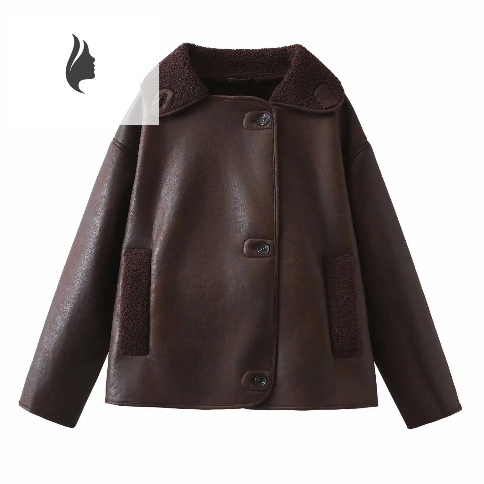 winter jacket women 2024 Autumn New Women's Clothing Style Fashionable and Versatile Flip Collar Fur Integrated Double sided Jacket Coat