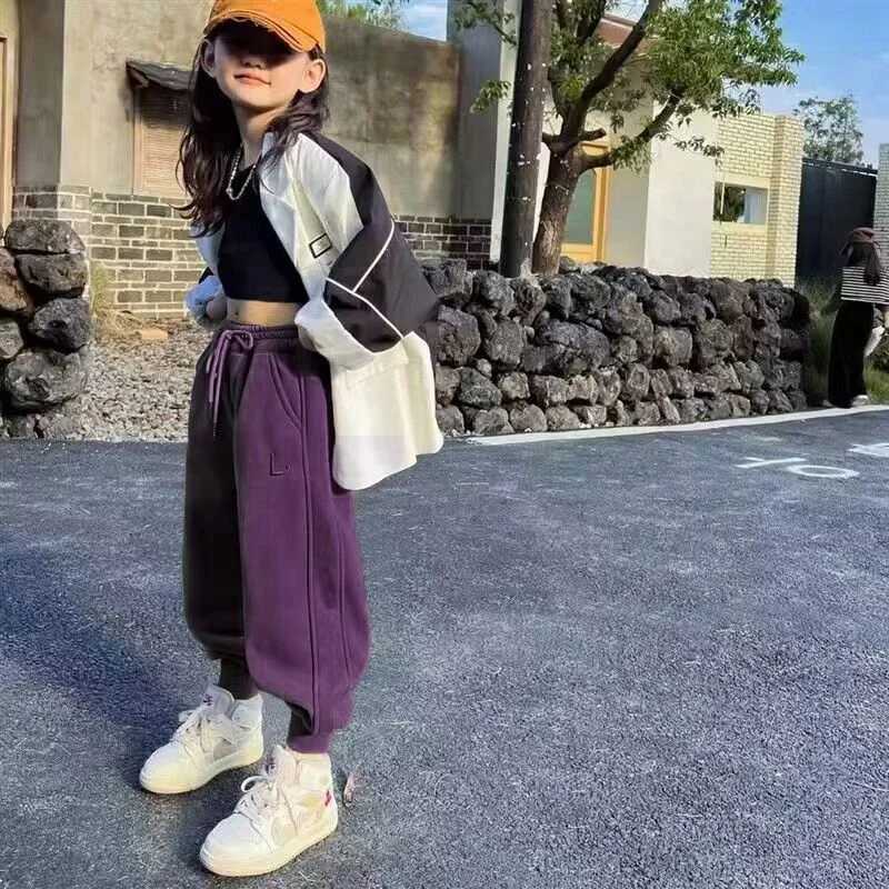 Girls Padded Warm Sweatpants Winter Boys Thicken Pants Children Plush Velvet Trousers Teenager Casual Snow Clothes 414 YearsT251027