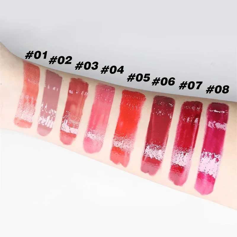 8 Colors Silky Glossy Lipstick Long Lasting Waterproof Lip Gloss Sexy Red Lip Tint NonStick Cup Moisturizing Mirror Lip Balm W251027