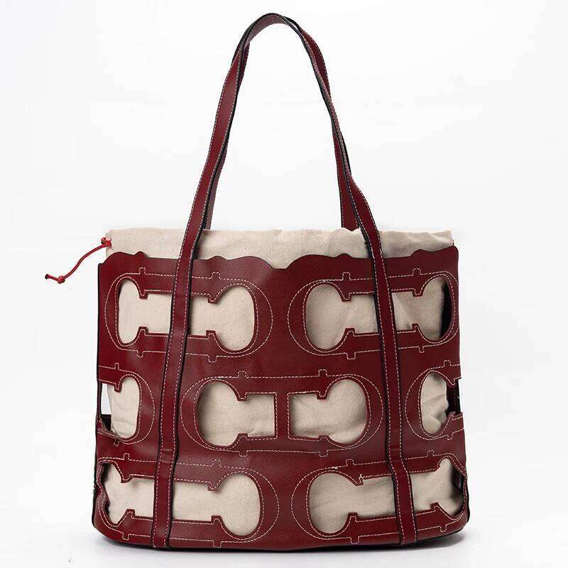 CH Women's Hollow Out Handbag Fashion Elegant Popular Pattern Design Brand High Quality Creative Unique Ladies Bags