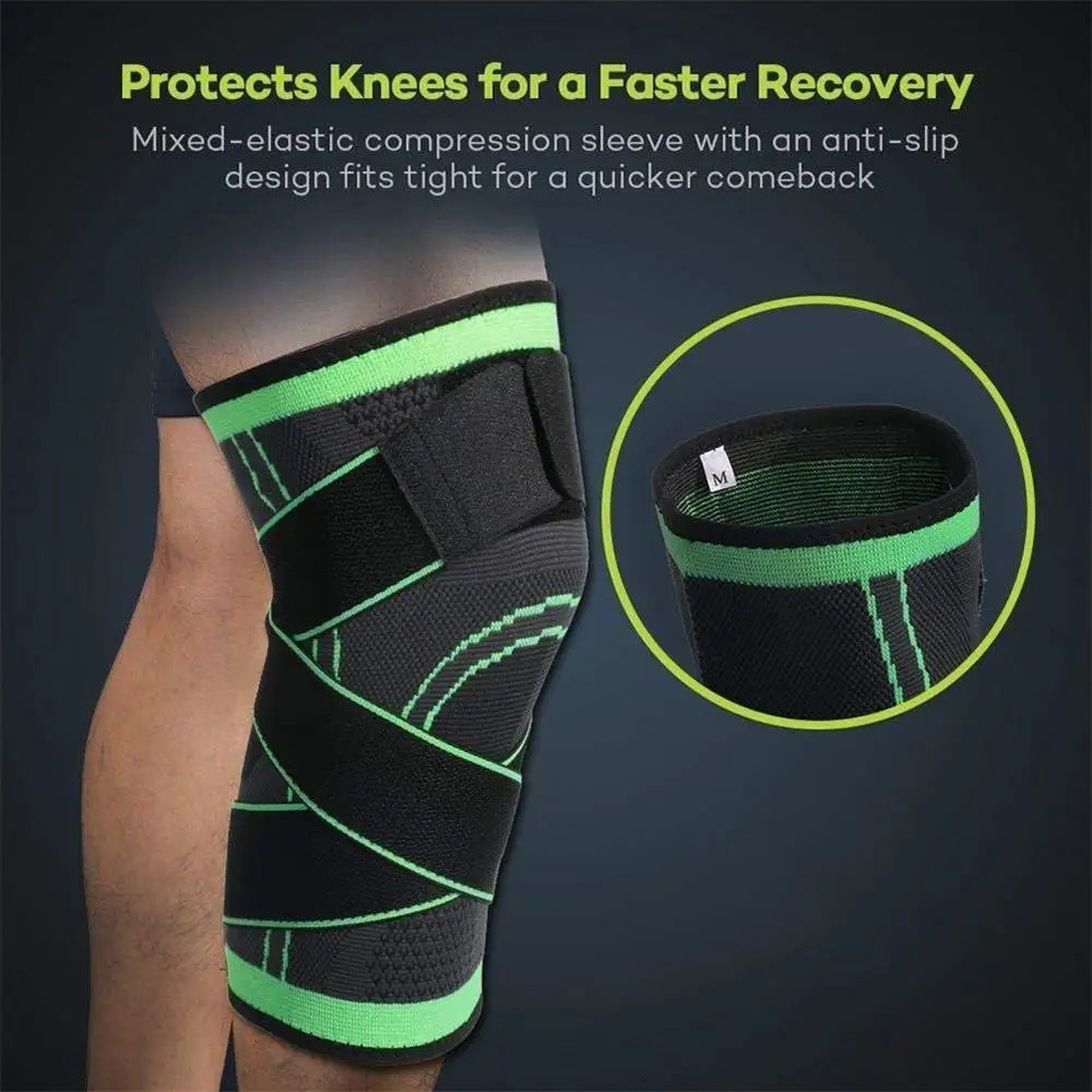12PCS Sport Knee Support Compression Sleeves Joint Pain Arthritis Relief Running Fitness Elastic Wrap Brace Knee Pad Men Women 251023