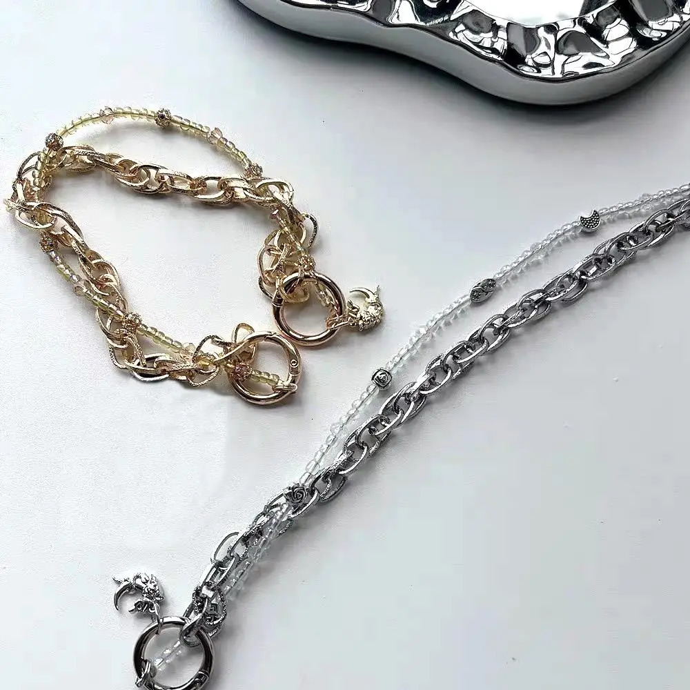 Short Handbag Strap Replacement Handles Bag Hardware Purse Handbag Handles Bag Decorations Bag Charms Punk Style Keychains 251023