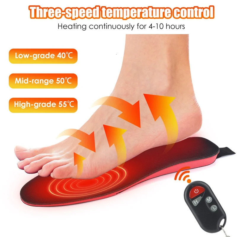 WHYYSmart Heating Insoles TemperatureControlled Foot Warmers Electrically Heated Insoles LargeSize Thermal Insoles251020