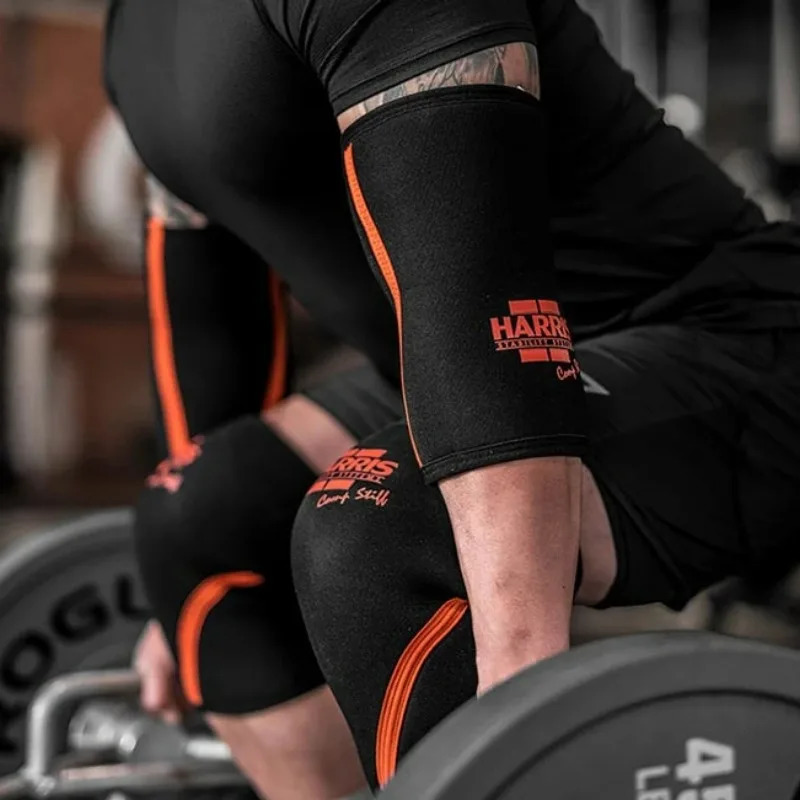 1 Pair 9mm Elbow Pads or Knee Pads for Gym Fitness Bench Press Deadlift Weightlifting Crossfit Sports Knee SleeveElbow Sleeve 251023