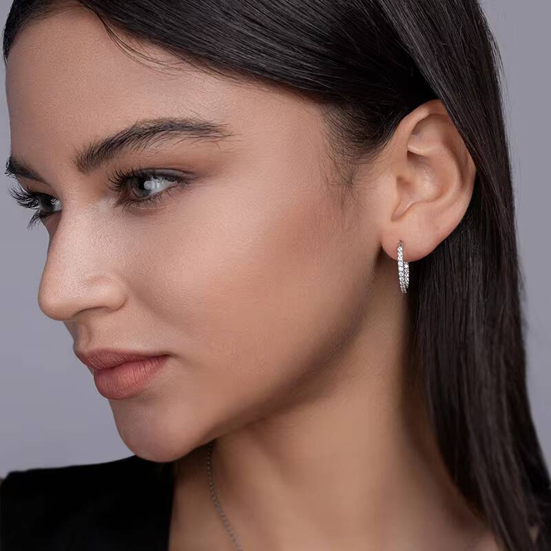 Exquisite Moissanite Earrings Elegant Moissanite Jewelry with 925 Silver Diamond Like Sparkle Daily Gifting Earrings