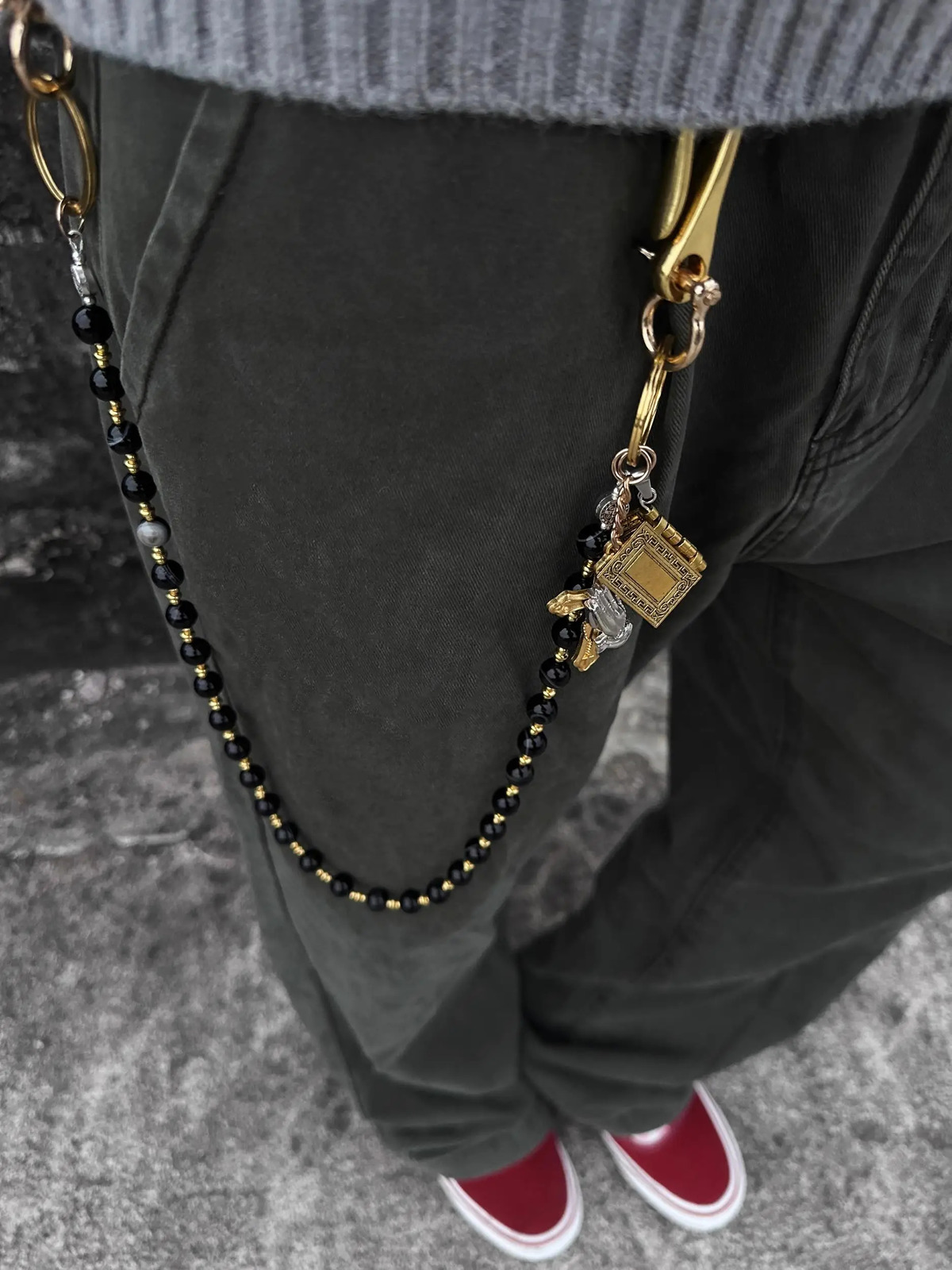 Original Blackrock Beads American CleanFit Pants Chain Punk Style Retro Style Cross Jeans Accessories 251023