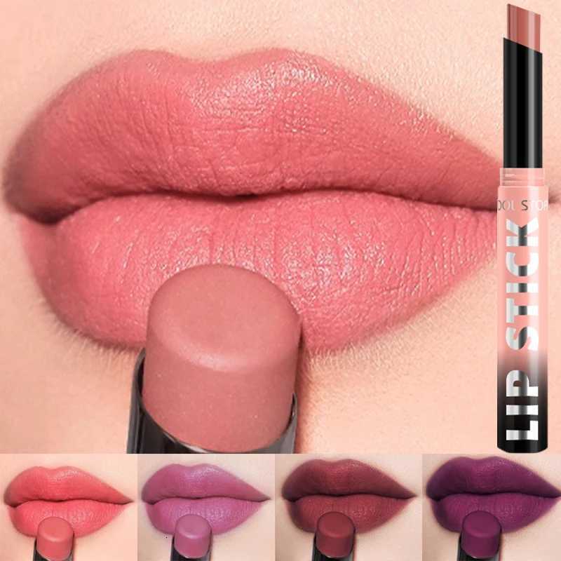 Matte Lipstick Pencil Waterproof Dark Berry Purple Lip Stick Long Lasting NonStick Lip Tint Nude Lipstick Pen Halloween Makeup W251027