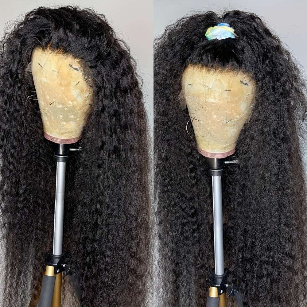 Heat Resistant Synthetic Lace Front Wig - 13X4 Inch Loose Curly Wave With , Density Natural Look For Daily & Use, Unisex Adult Hair Replacement, Party