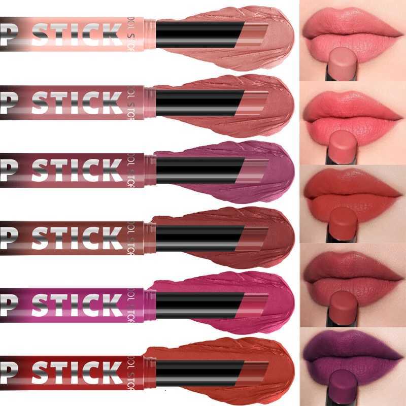Matte Lipstick Pencil Waterproof Dark Berry Purple Lip Stick Long Lasting NonStick Lip Tint Nude Lipstick Pen Halloween Makeup W251027