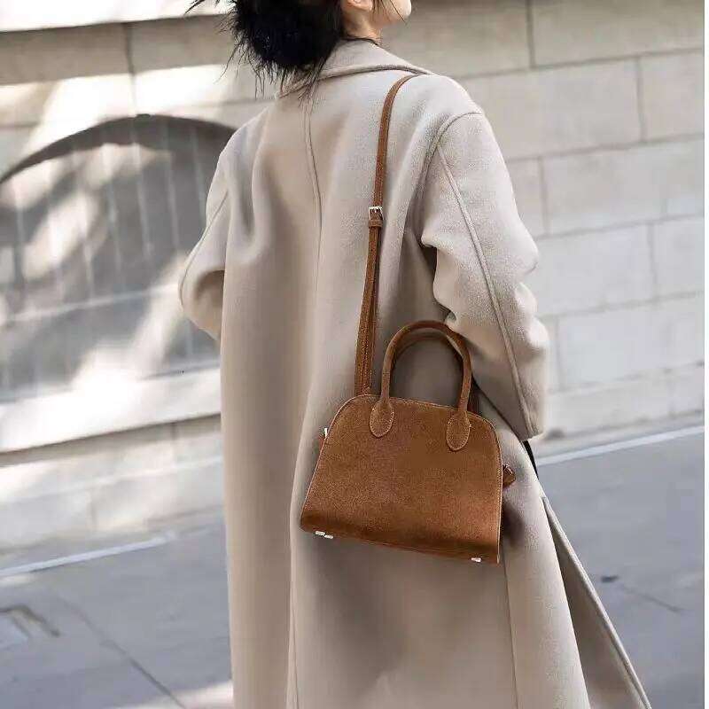2026 New Collection Fashion Designer Large Tote Matte Suede Cow Leather Women Shoulder Bag Winter Office Commuter Ladies Handbag