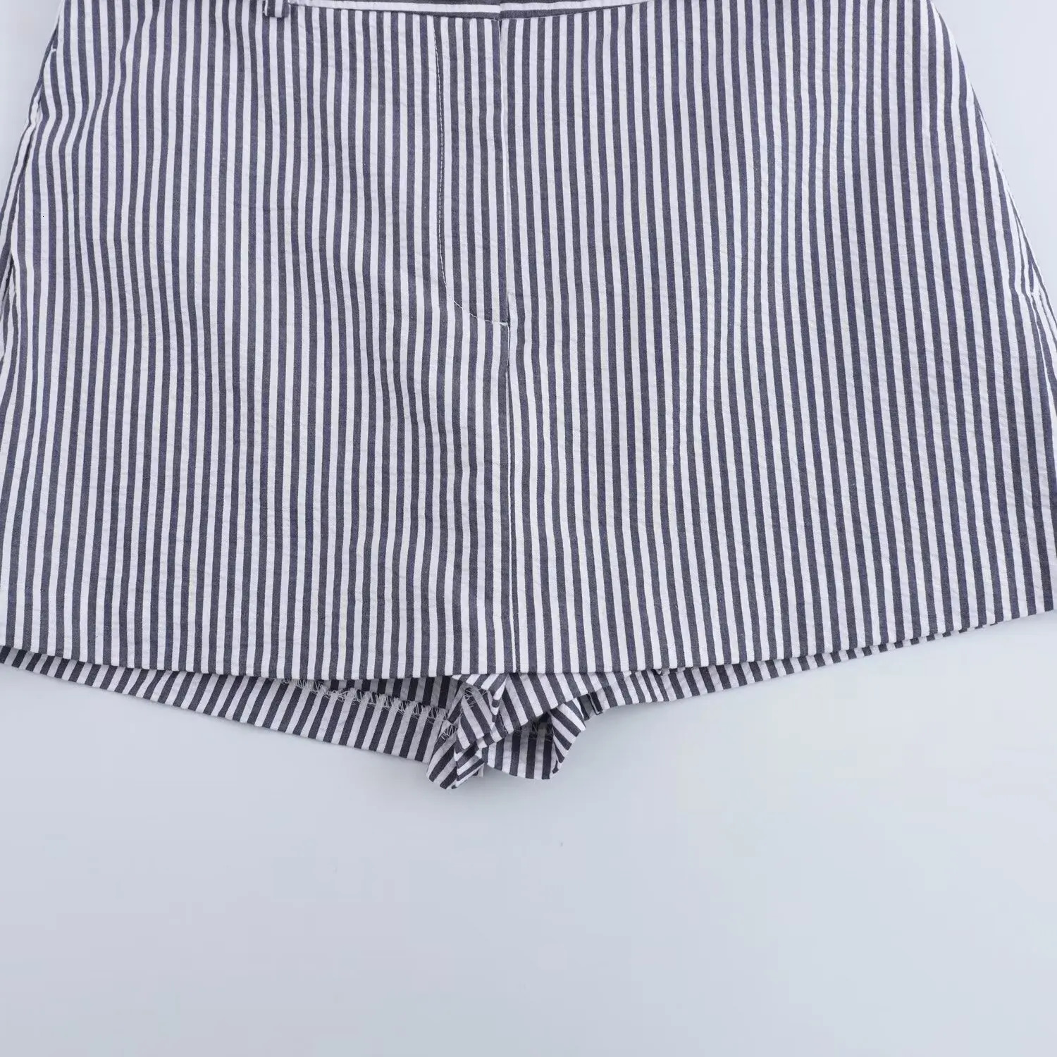 summer womens clothing fashion temperament simple and versatile slim fit with belt striped skirt pants 251027