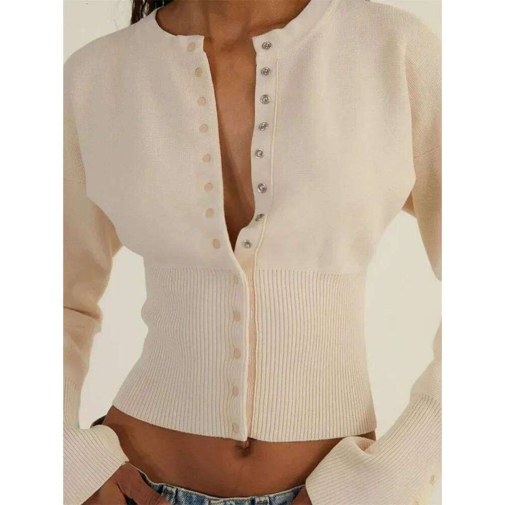 Tossy Autumn Fashion Knitwear Ribbed Patchwork Slim Casual Cropped Inner Top Women's Knit Cardigan Outwear Designer Sweater Women Women Sweater