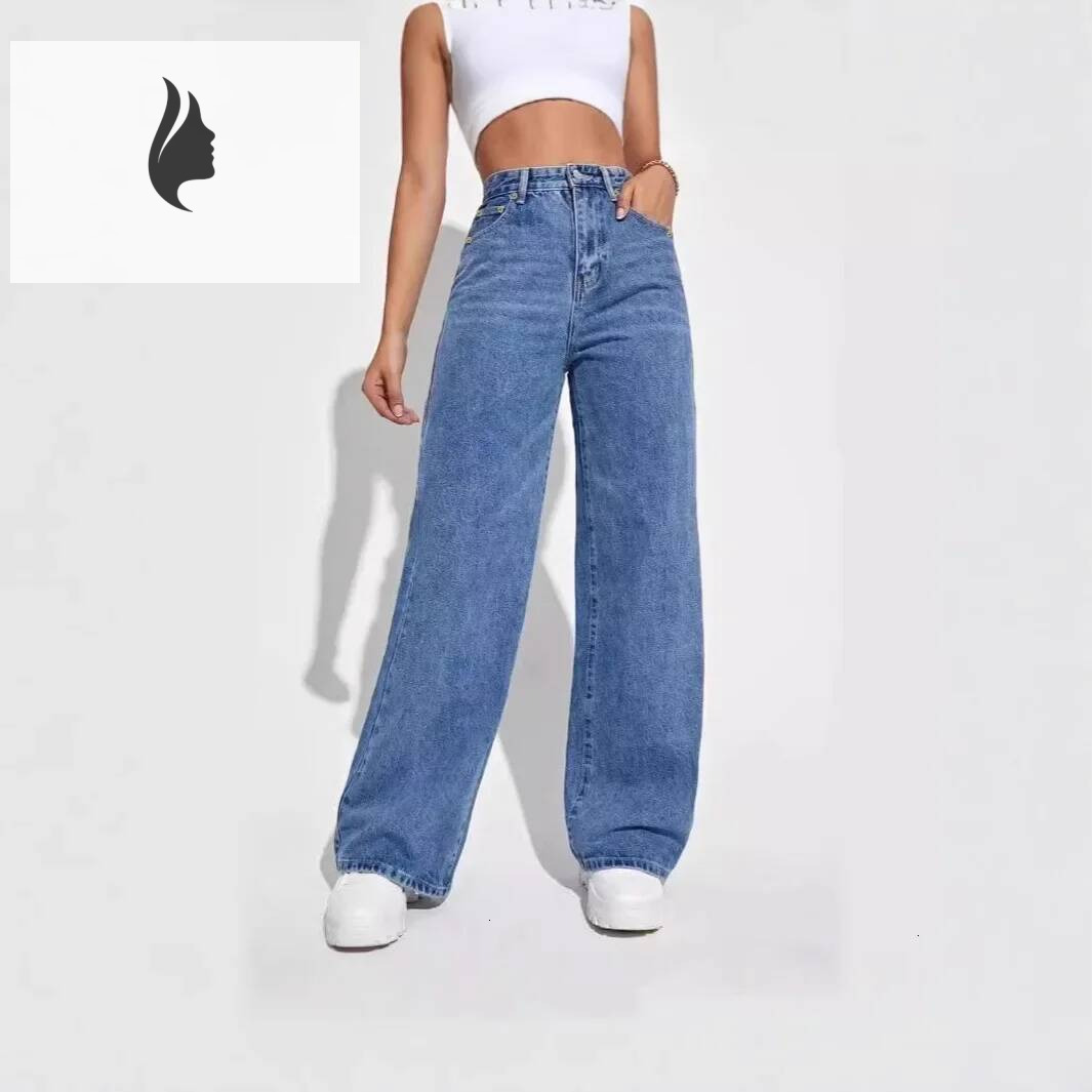 winter jacket women Straight Leg for Women New Style Cross-Border High Waist Slim Fit Long Jeans Trendy Women's Denim Pants