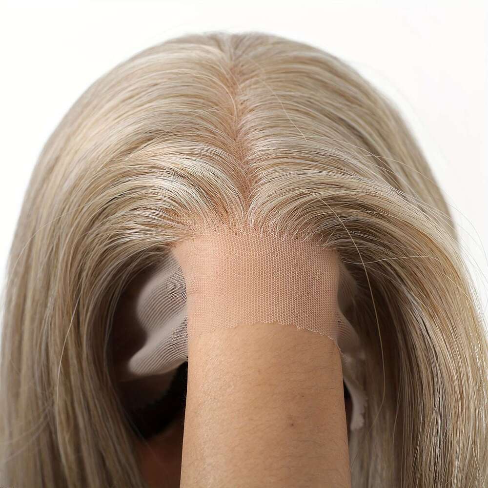 13X6 HD Transparent Front 26Inch Straight Hair Synthetic Glueless Lace Wig With Pre Plucked Natrural Hairline Daily Wear Party-Natural Look & Comfort 