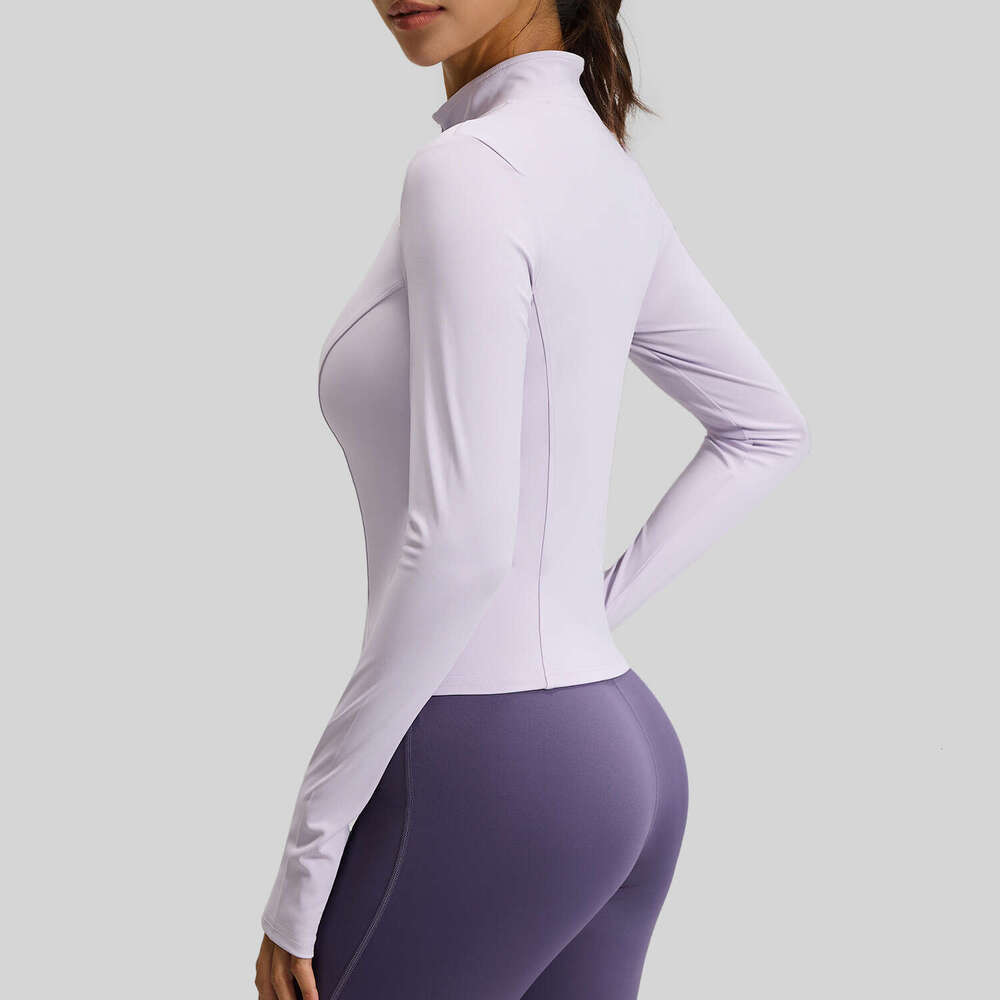 Juyitang Stand Collar Jacket Running Cycling Sports Slimming Stretch Fitness Yoga Top For Women