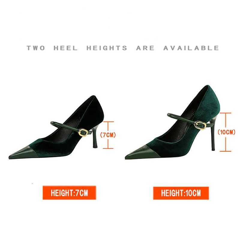 BIGTREE Shoes New Buckle Design Women Pumps Pointed Shoes High Heels Suede Stilettos Heels 7cm 10cm Ladies Shoes Large Size 43XJ251027