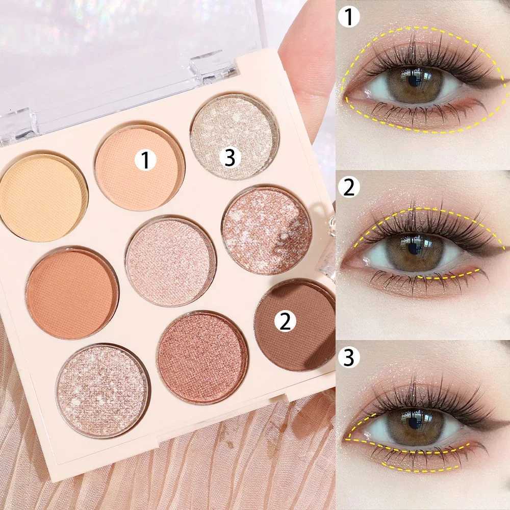 Ice Cream Eyeshadow Palette Glitter Rose Aegyosal Blush Oat Milk Tea Purple Eye Shadows Cool Tone Korean Makeup Pearl Matte EyesXJ251027