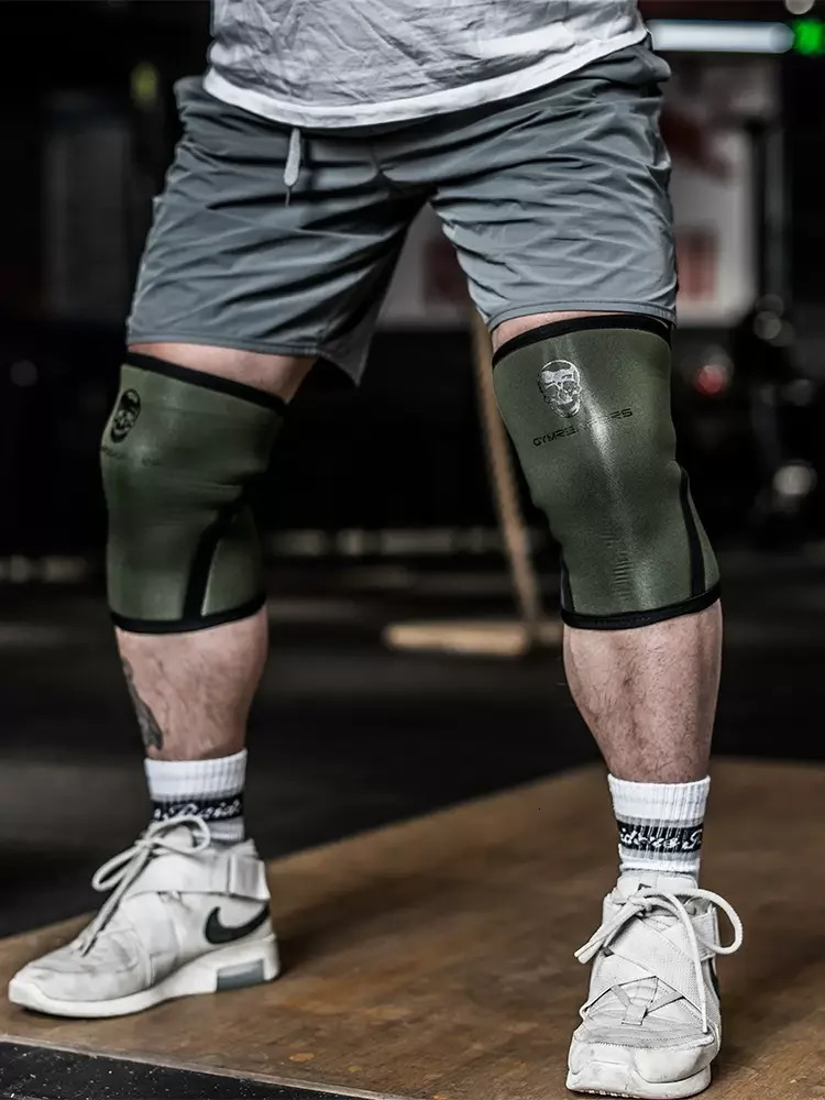 7mm Knee Pads Fitness Squatting Sports Protective Elasticity Hard Pulling Powerlifting Training Bodybuilding Knee Protector 251023